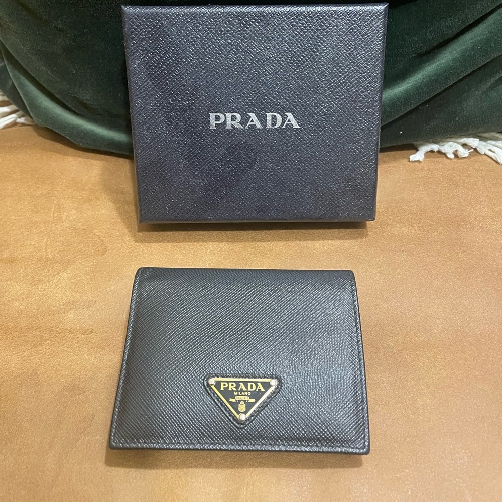 Prada small saffiano leather wallet
